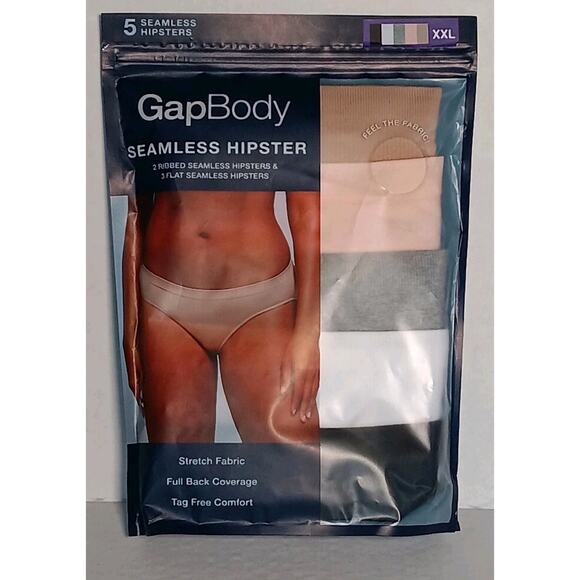 Gap 5 Pack Briefs Seamless Tagless Stretch Full Coverage Hipster Underwear XXL - Picture 1 of 7